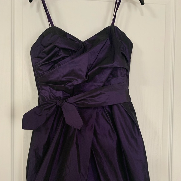 BCBGeneration Purple Strapless cocktail dress,mini Dress back zipper Size 2 - Picture 7 of 9